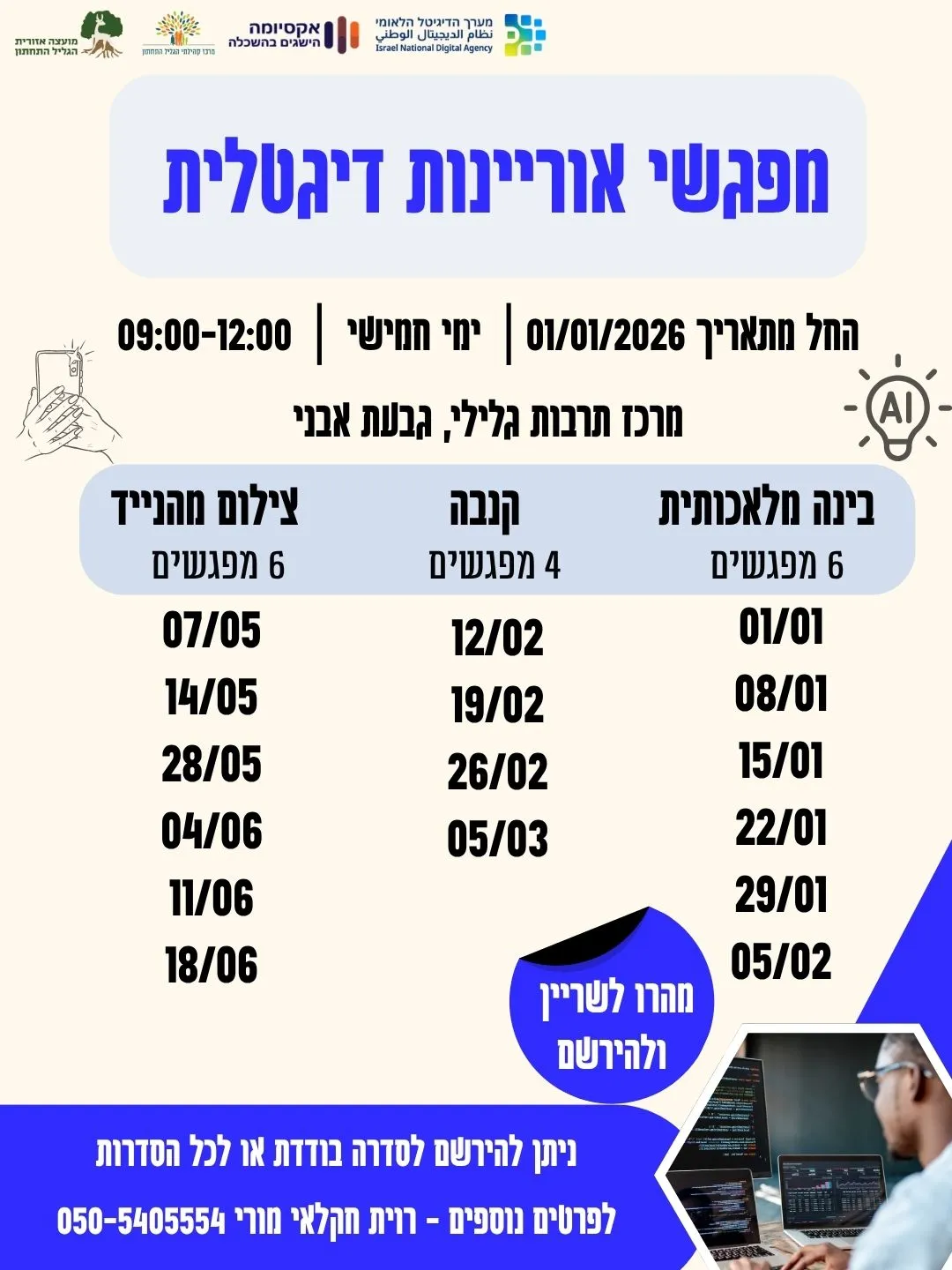 אוריינות דיגיטלית - צילום מהנייד - מרכז תרבות גלילי