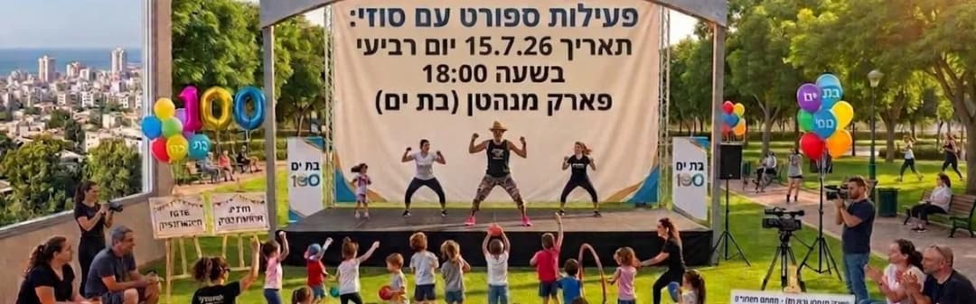 פעילות ספורטיבית עם סוזי-חגיגות 100 לבת ים- פארק מנהטן